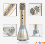 Micro karaoke Bluetooth có loa K- 068 3 in 1 (Vàng)  