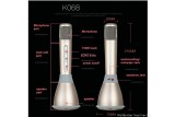 Micro karaoke Bluetooth có loa K- 068 3 in 1 (Vàng)  