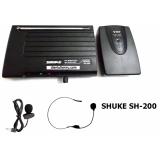 [HCM]Micro không dây Đeo tai + cài áo Shuke SH-200 (Kèm 2 Mic)