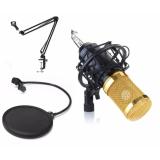 Micro phòng thu, Combo bộ thu âm tại nhà ( Mic BM800 + Lọc âm + Giá treo kẹp bàn + giá đỡ mic + Jack chia 2 cổng )