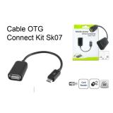 Micro USB Mobile Phone OTG Connect Kit Cable (Black/White)