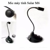Micro máy tính- Microphone cho máy tính Salar M6/mic thu âm máy tính (Đen)