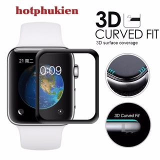 Miếng dán cường lực 3D full màn hình cho Apple Watch 38mmđộ cứng 9H bảo vệ thumbnail