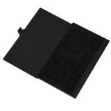 Monolayer Nhôm 1SD + 8TF Thẻ Micro SD Pin Hộp Lưu Trữ (Đen)-quốc tế