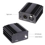 Nguồn phantom 48V cho micro + cáp canon 2 đầu (XLR-XLR)