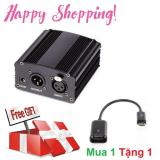 Nguồn Phantom 48v cho Micro Condenser cao cấp Tặng kèm Đầu OTG cắm chuột hoặc bàn phím cho điện thoại cực dễ dàng SR20