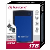 Ổ Cứng Di Động Transcend Storejet 25H3 1TB USB 3.0 (Đen phối xanh dương)