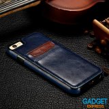 Ốp bao da kiêm ví đựng namecard cho iPhone 6/6S Plus (Xanh)