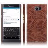 Ốp Lưng Blackberry Priv Vân Cá Sấu Màu Nâu