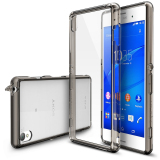 Ốp lưng cho Sony Xperia Z3 - Ringke Fusion Smoke (Đen)
