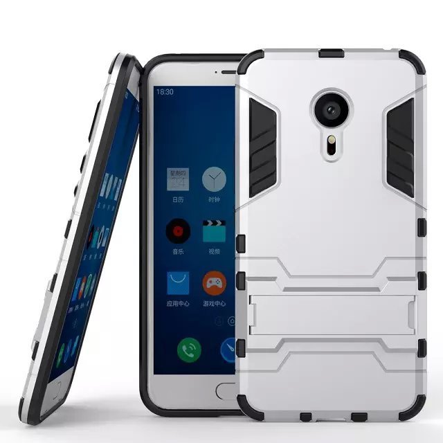 Ốp lưng chống sốc Iron Man cho Meizu M3S (Bạc)