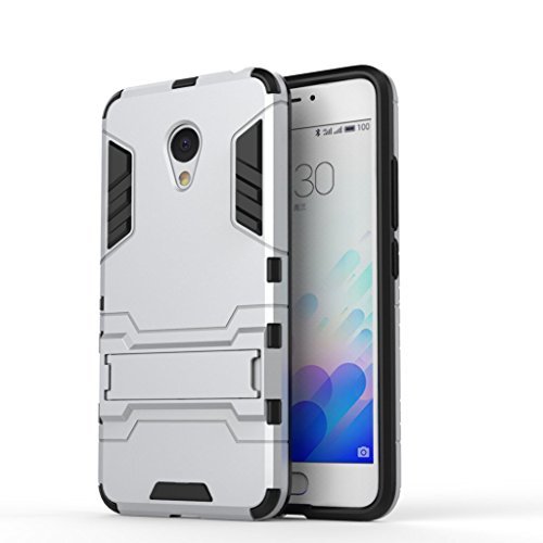 Ốp lưng chống sốc Iron Man cho Meizu M3S (Bạc)