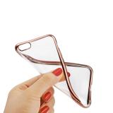 Ốp lưng dẻo Fashion Case cho iPhone 5/ 5S/ 5SE (Trong suốt viền vàng hồng)