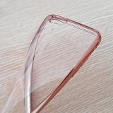 Ốp lưng dẻo Fashion Case cho iPhone 6/ 6S (Trong suốt viền vàng hồng)