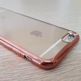 Ốp lưng dẻo Fashion Case cho iPhone 6/ 6S (Trong suốt viền vàng hồng)