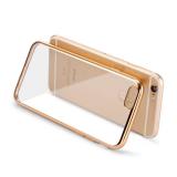 Ốp lưng dẻo Fashion Case cho iPhone 6Plus/ 6s Plus (Trong suốt viền vàng đồng)