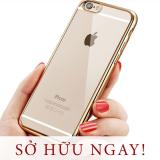 Ốp lưng dẻo Fashion Case cho iPhone 6Plus/ 6s Plus (Trong suốt viền vàng đồng)