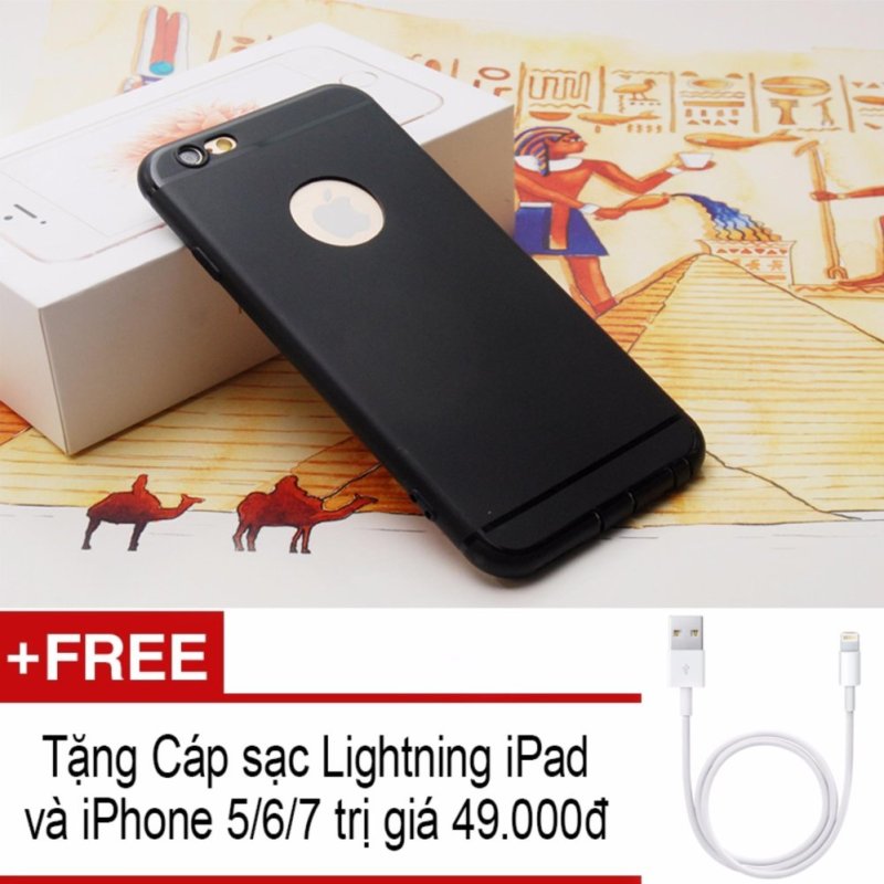 Giá Ốp lưng dẻo giả iPhone 7 cho iPhone 5/5S/5SE (Đen Nhám) + Tặng cáp sạc Lightning