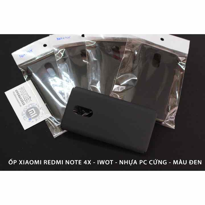 Ốp lưng dùng cho Redmi Note 4X - iWot nhựa PC cứng - nhám, chống vân tay