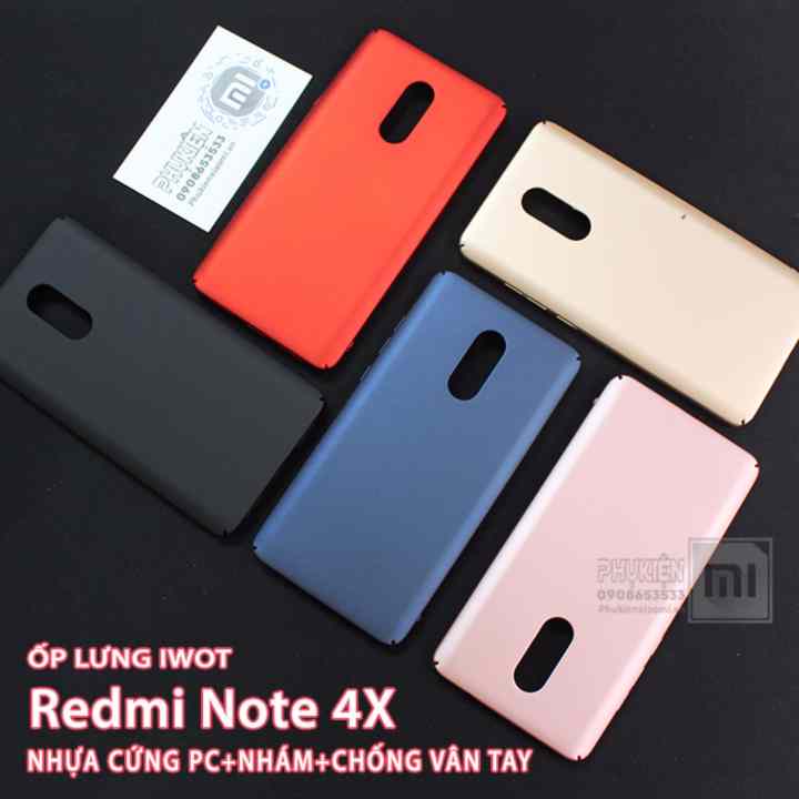 Ốp lưng dùng cho Redmi Note 4X - iWot nhựa PC cứng - nhám, chống vân tay