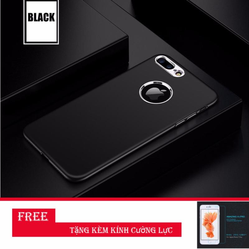 Giá Ốp lưng iphone 7PLUS silicon cao cấp bảo vệ camera ( Đen ) + Tặng kèm cường lực
