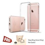 Ốp lưng Mercury Clear Jelly (trong suốt) iPhone 6/6s + Giá đỡ điện thoại dạng nhẫn iRing hình mèo (Vàng)