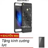 Ốp Xiaomi Mi Max 2 hoa văn chống sốc, tặng kính cường lực