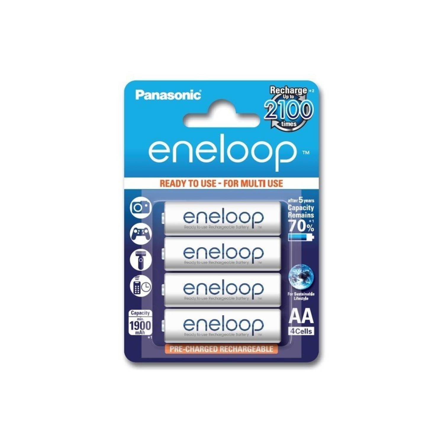 Pin AA Panasonic Eneloop BK-3MCEE 1900mAh (Trắng)