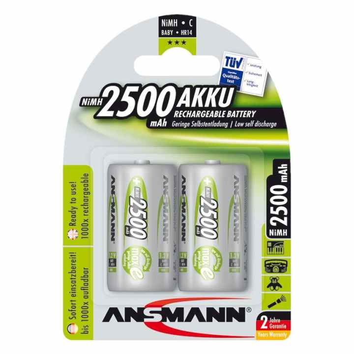 Bộ 2 Pin Trung Sạc Ansmann C2500