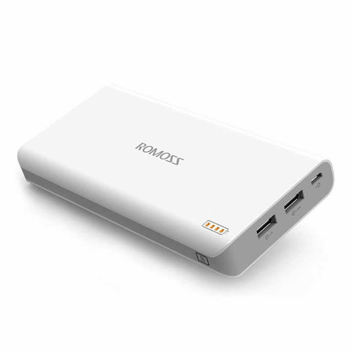 Pin sạc dự phòng Romoss SENSE 6 20.000mAh (Trắng) - Hãng phân phối chính thức