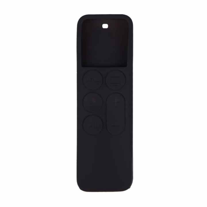Vỏ Silicone Bảo Vệ Chống Bụi Dành Cho Remote Điều Khiển Apple TV 4 (Đen) – Quốc Tế