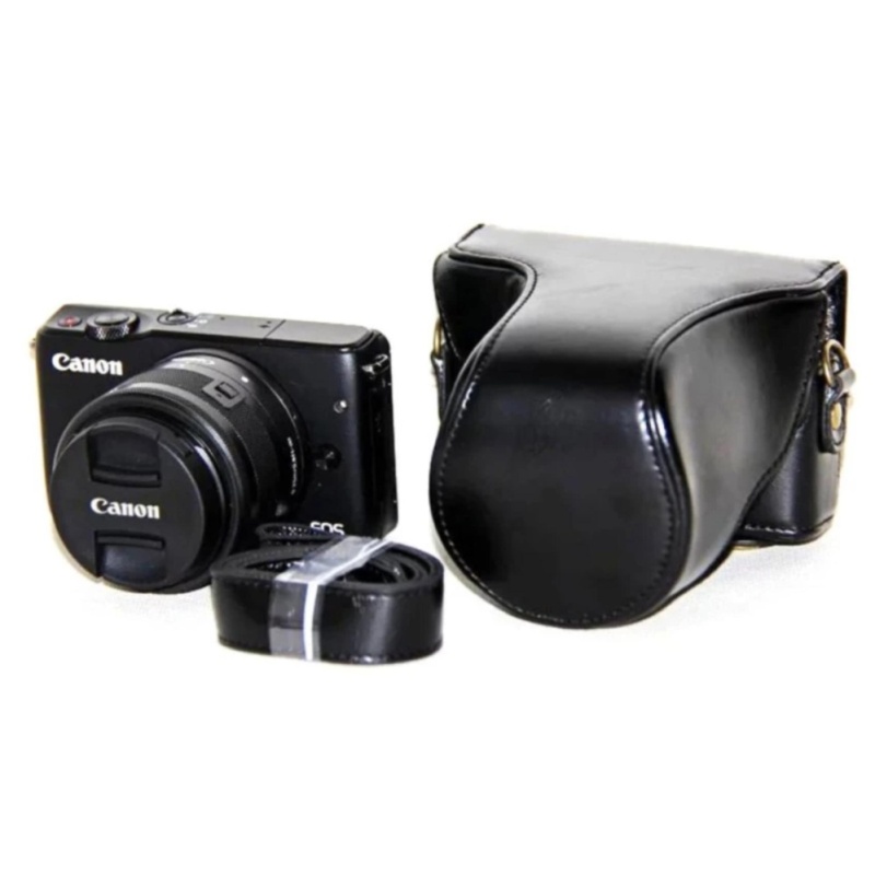 Túi đựng máy ảnh Ốp máy ảnh chất liệu Da PU có dây đeo vai cho Canon EOS, m10/EOS M2/EOS M (Không bao gồm camera)-Quốc tế