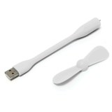 Quạt mini 2 cánh dùng nguồn USB uốn dẻo (Trắng) Ladano