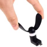 Quạt mini 2 cánh Silicon cổng điện thoại Android, Windows Phone (Đen)