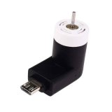 Quạt mini 2 cánh Silicon cổng điện thoại Android, Windows Phone (Đen)