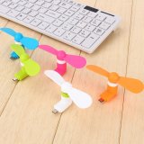 Quạt mini 2 cánh Silicon cổng điện thoại Android, Windows Phone (Đen)