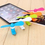 Quạt mini 2 cánh Silicon cổng điện thoại Android, Windows Phone (Hồng)