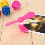 Quạt mini 2 cánh Silicon cổng điện thoại Android, Windows Phone (Hồng)