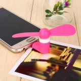 Quạt mini 2 cánh Silicon cổng điện thoại Android, Windows Phone (Hồng)