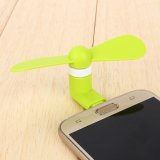 Quạt mini 2 cánh Silicon cổng điện thoại Android, Windows Phone (Xanh lá)