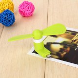 Quạt mini 2 cánh Silicon cổng điện thoại Android, Windows Phone (Xanh lá)