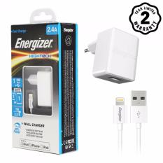 Sạc 1 cổng Energizer 2.4A EU kèm cáp Lightning MFi dài 1m - ACA1BEUHLI3 - Hãng phân phối chính thức
