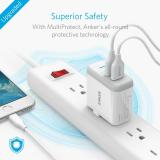 Sạc Anker 2 cổng USB 24W A2141 -Hàng nhập khẩu  (Trắng)