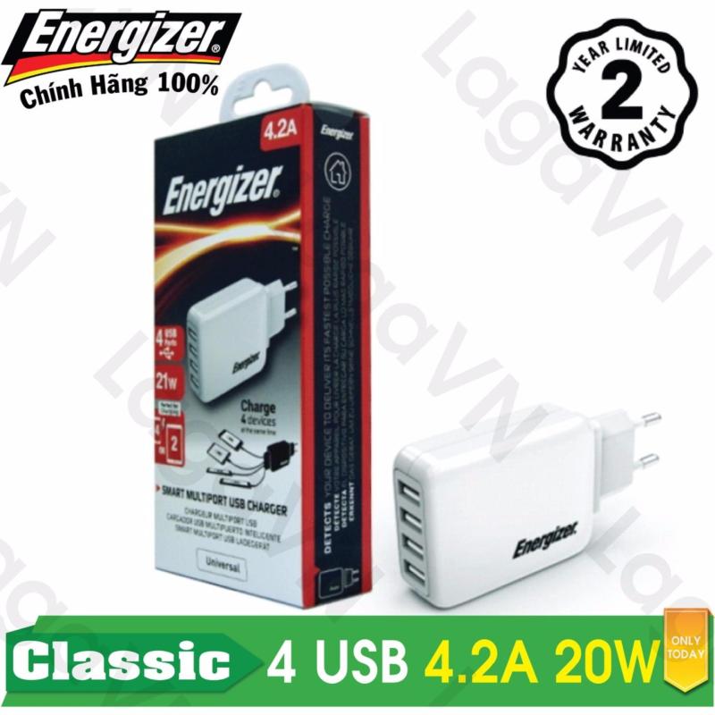Sạc cao cấp Energizer CL 4 cổng USB 4.2A 20W - USA4BEUCWH5