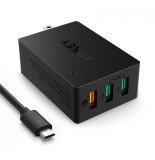 Sạc nhanh Aukey PA-T2 Quick Charge 2.0 3 cổng sạc USB ( Đen)