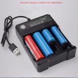 Sạc pin 18650 Bmax đầu USB 4 khe