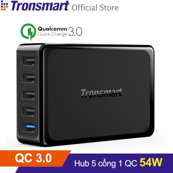 Sạc TRONSMART U5PTA 5 cổng 54w Quick Charge 3.0 (Đen) - Hãng phân phối chính thức