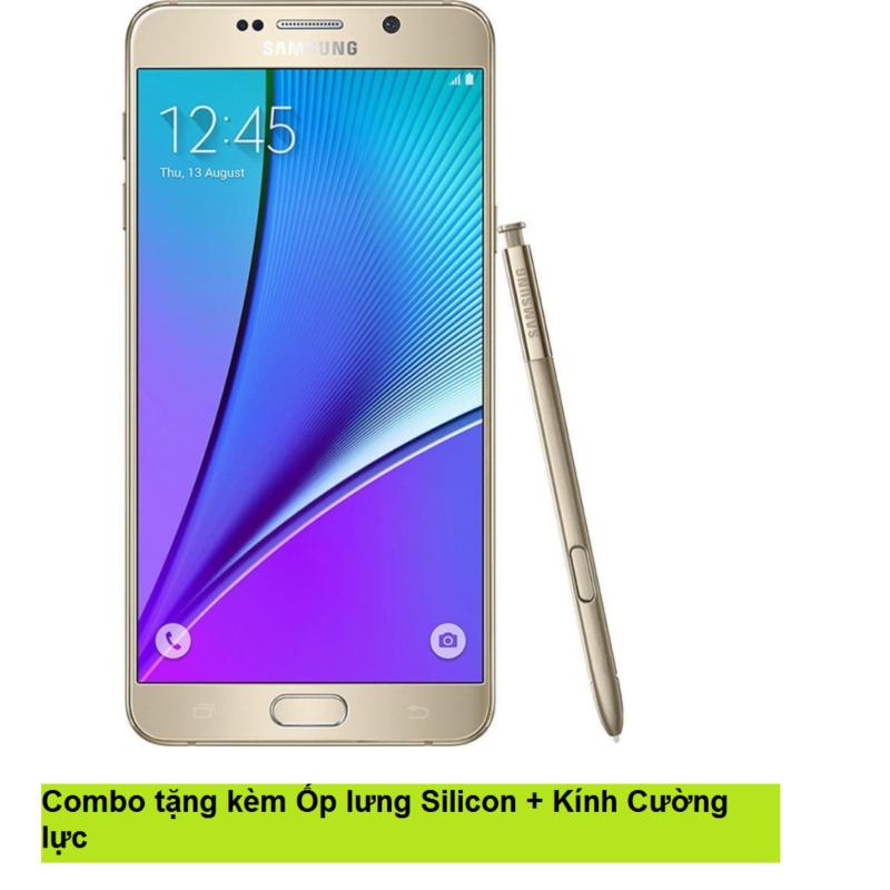 Samsung Galaxy Note 5 32GB (Vàng) + Ốp lưng Silicon + Kính cường lực - Hàng nhập khẩu chính hãng