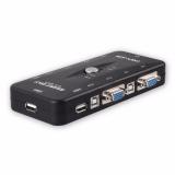 Switch KVM MANUAL 4 PORT CỔNG USB (Đen)