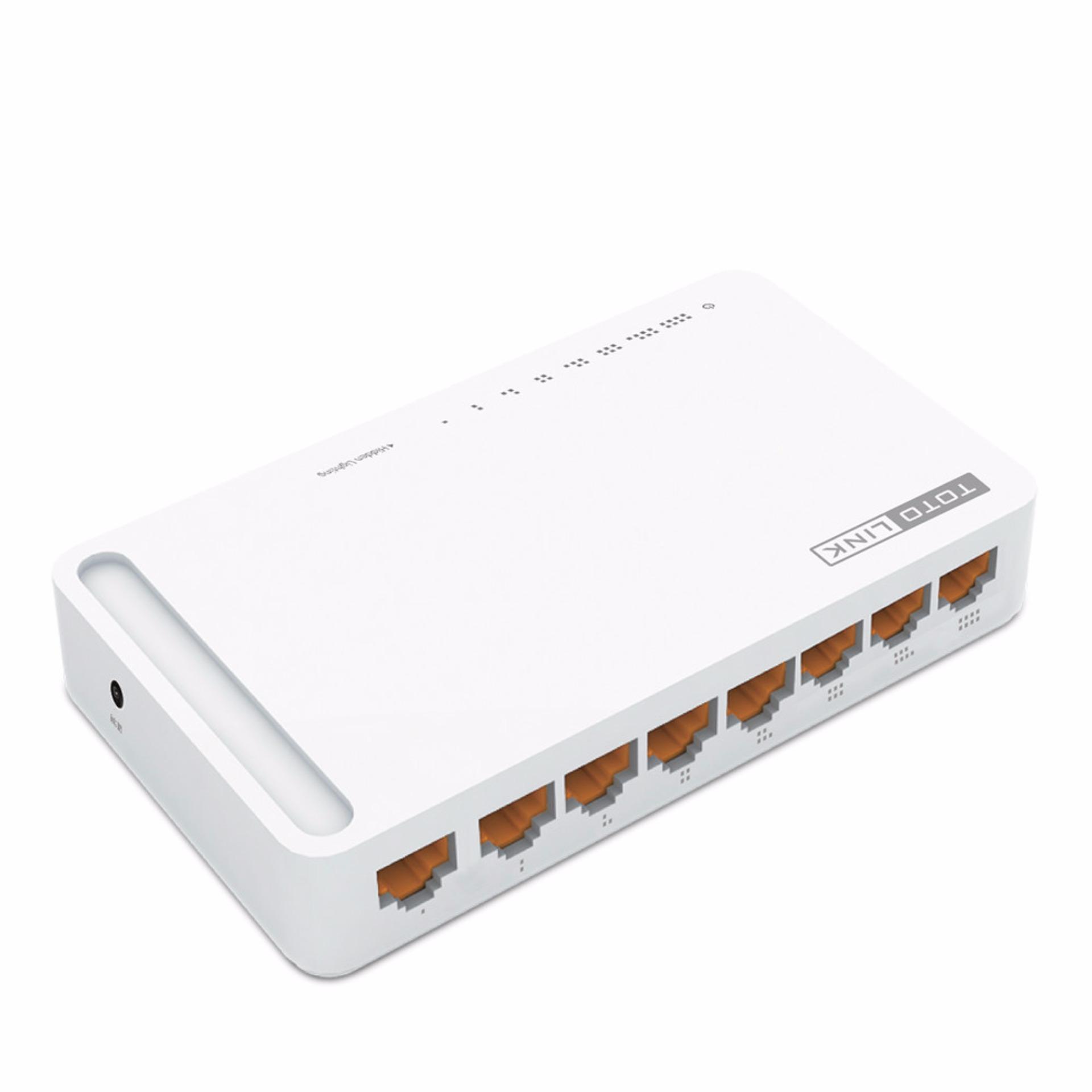 Switch 8 cổng 10/100Mbps TOTOLINK S808, Hiệu năng cao, Tiết kiệm năng lượng - Hãng phân phối chính thức